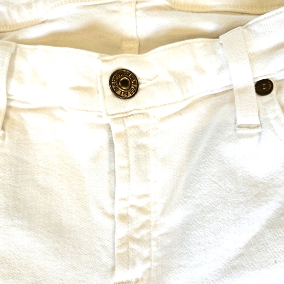 7 for all mankind regular women's stretchy skinny white jeans size 29 #006 - Picture 5 of 9